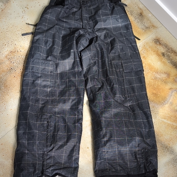 Helix | Gray Checkered Snowboarding Skiing Insulated Pants Size M - Picture 9 of 13